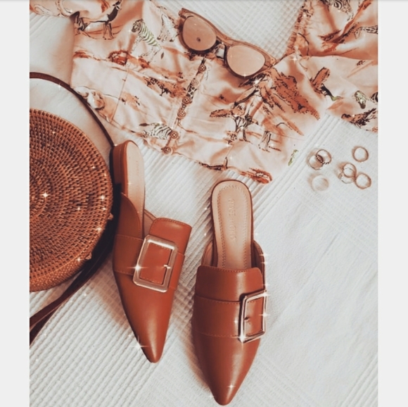 🚨The Rebecca//Tan mule flat - Picture 7 of 8